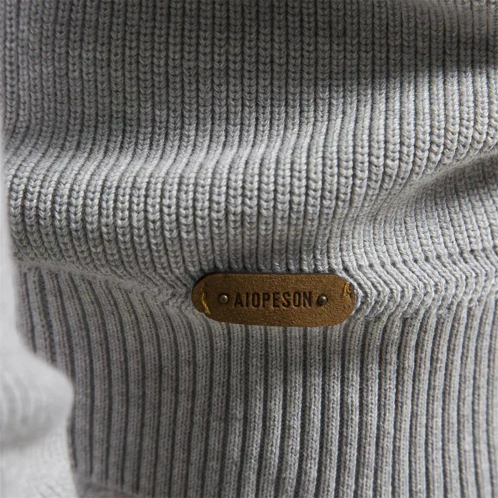 Zenviro Luxe Gebreide Zip-Up Heren Trui