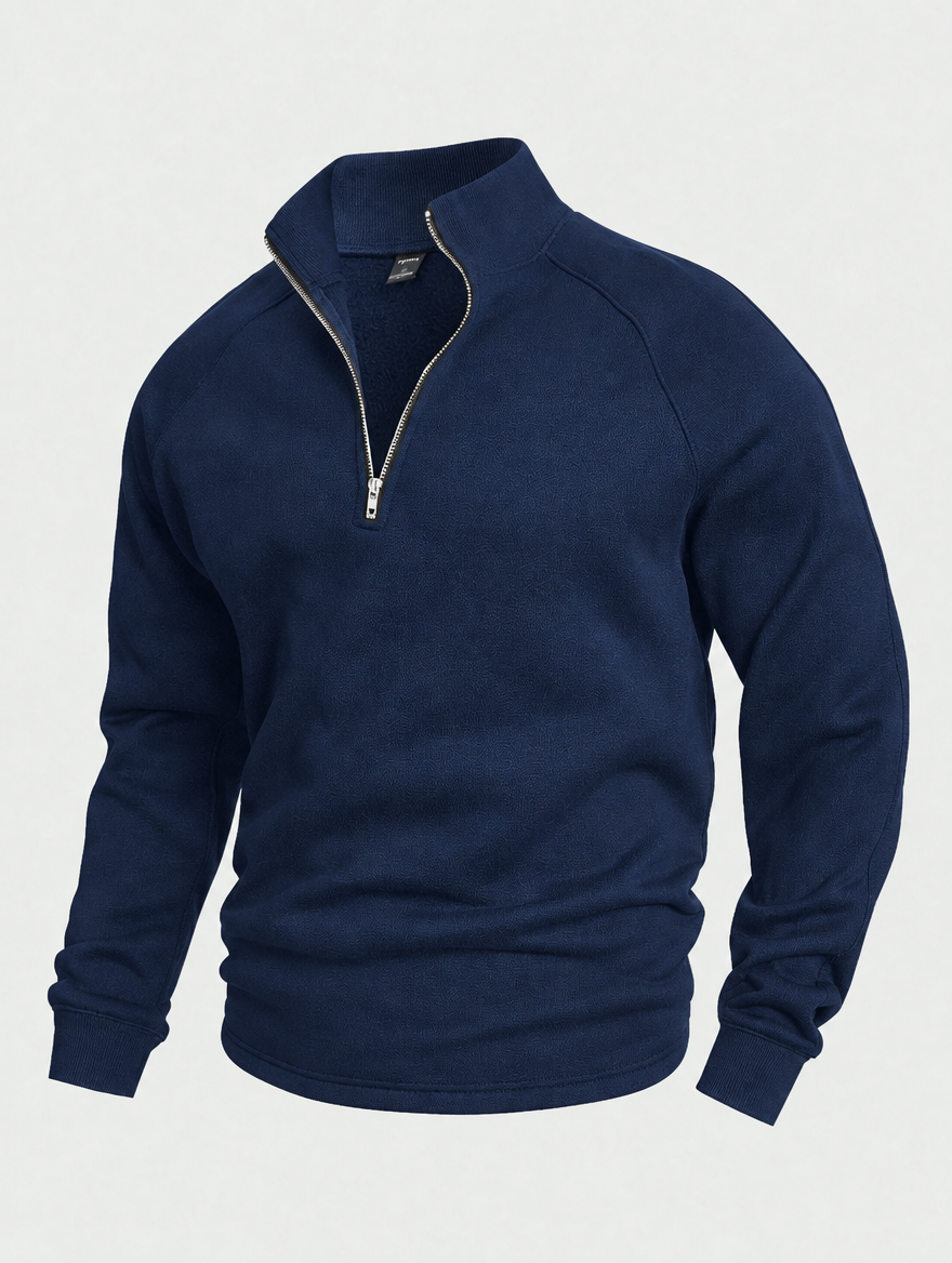 Heren Sweater met Halve Rits