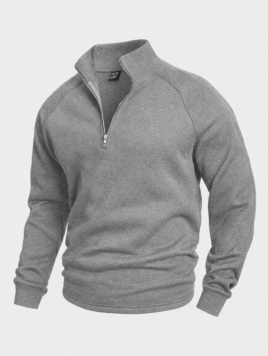 Heren Sweater met Halve Rits