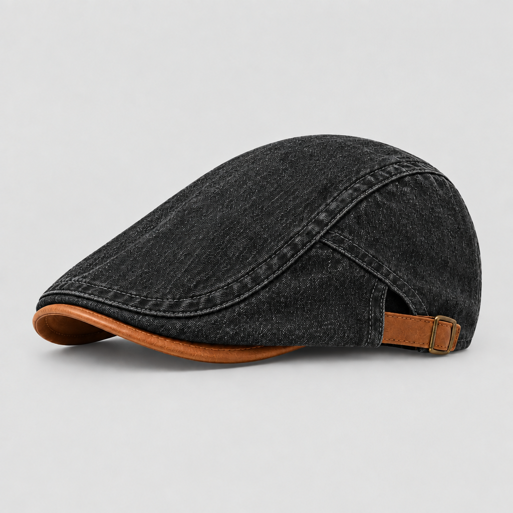 Heren Vintage Denim Flat Cap