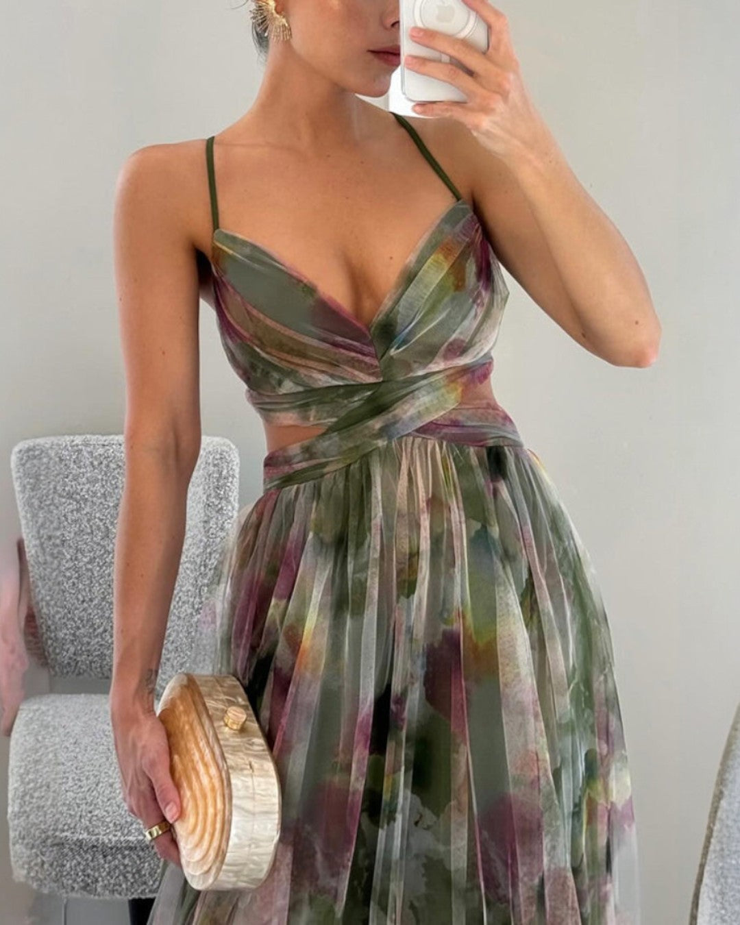 Roselle Luxe Maxi Jurk met Bloemenprint