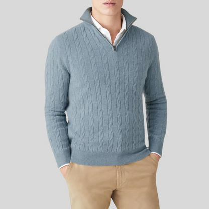 Luxe Cable Knit Zip Trui | Jaap