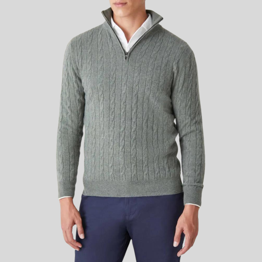 Luxe Cable Knit Zip Trui | Jaap