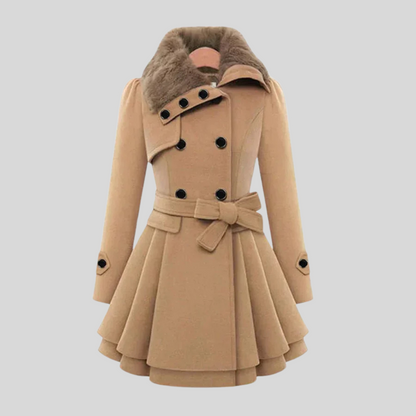 Elegante Winterjas Dames Met Bontkraag | Olivia