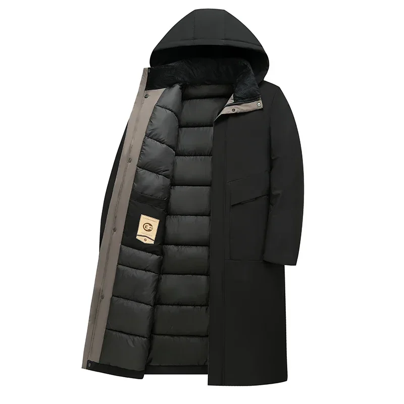 Herenparka lange winterjas met capuchon | Tuur