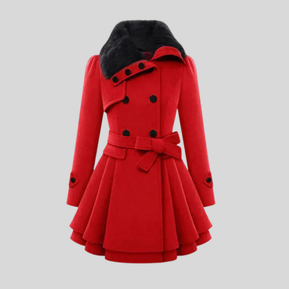 Elegante Winterjas Dames Met Bontkraag | Olivia