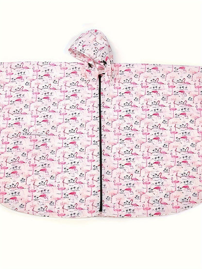 Flamingo regenponcho met capuchon | Lisa