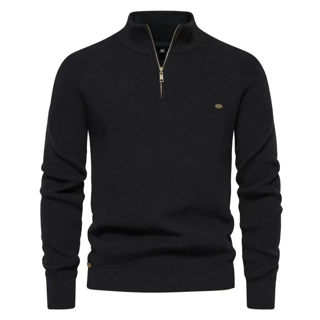 Zenviro Luxe Gebreide Zip-Up Heren Trui