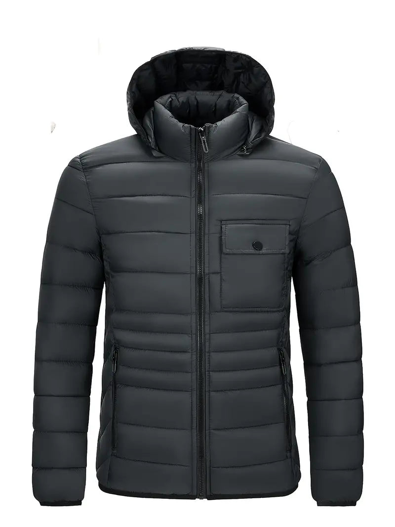 Niels | Puffer jas voor heren met capuchon