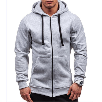 Winddichte heren hoodie met rits in fleece | Stijn