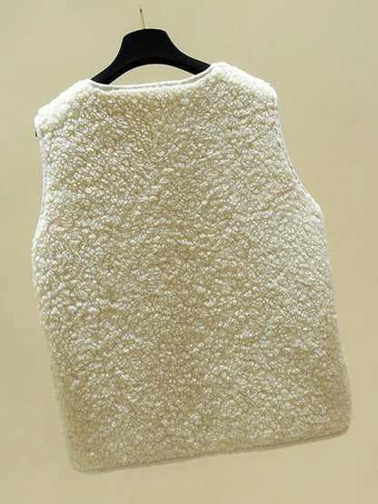 Warm Mouwloos Lamswollen Vest | Louise