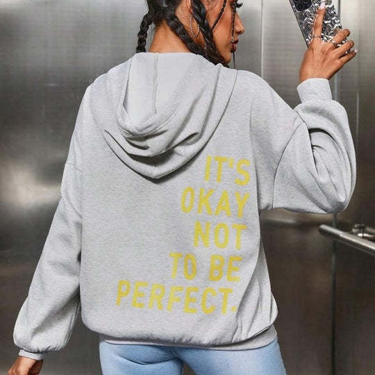 Flore | Comfortabele hoodie met text voor dames