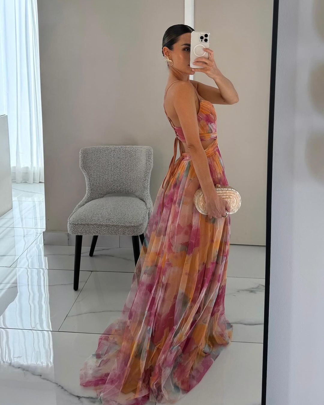 Roselle Luxe Maxi Jurk met Bloemenprint