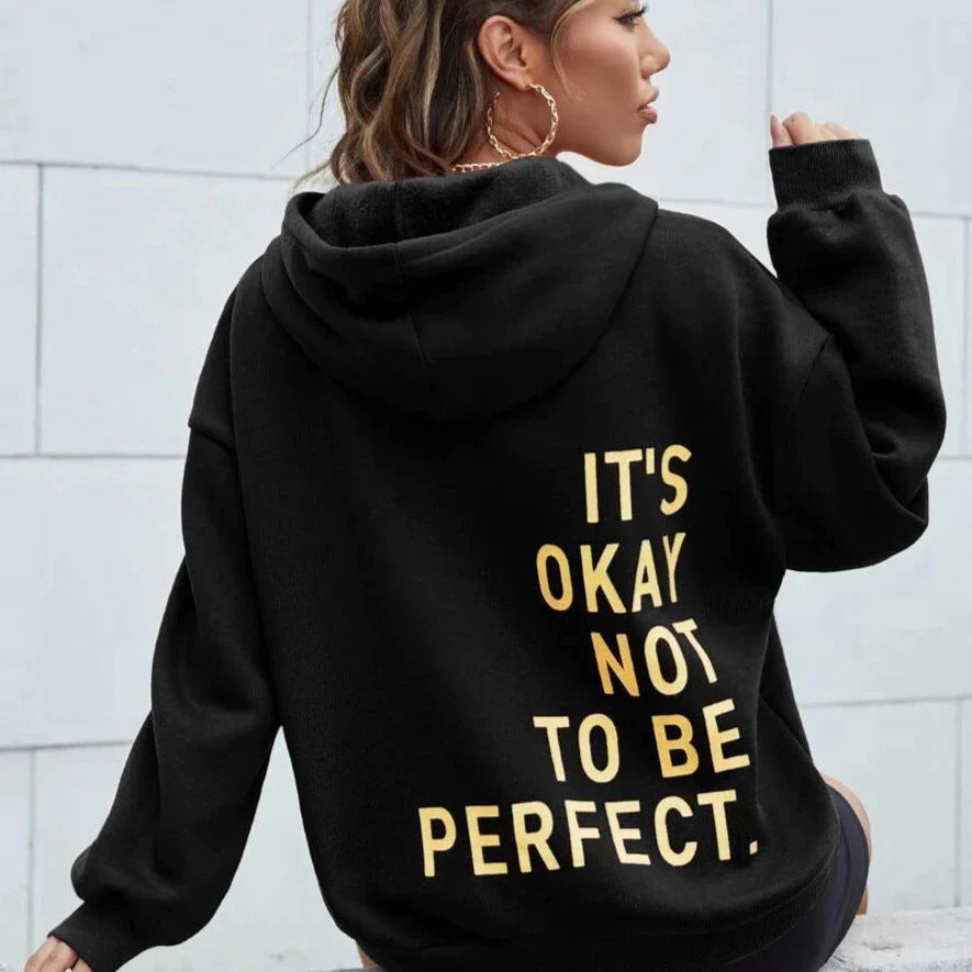 Flore | Comfortabele hoodie met text voor dames