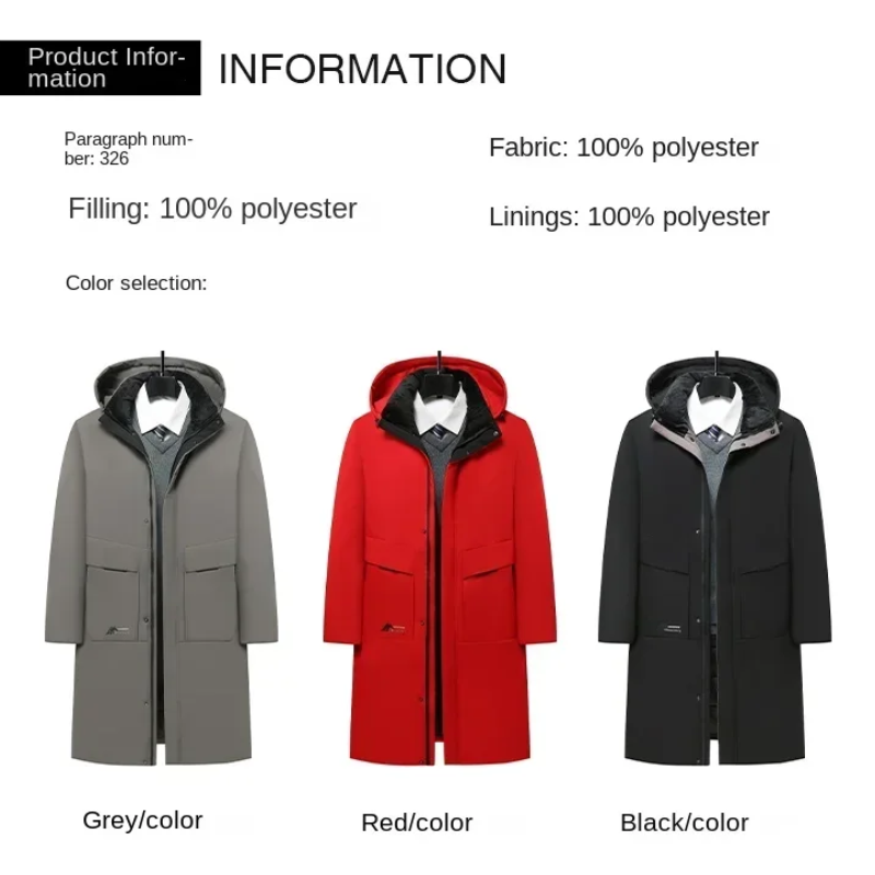 Herenparka lange winterjas met capuchon | Tuur