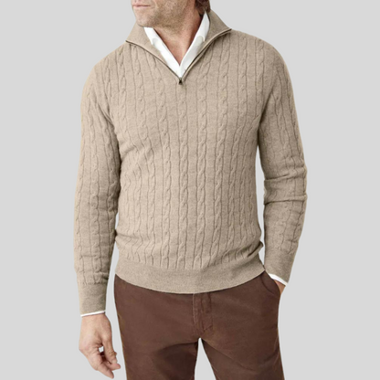 Luxe Cable Knit Zip Trui | Jaap