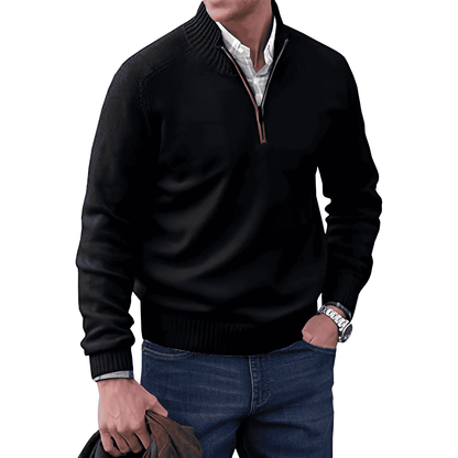 Sebastiaan | Half zip sweater voor heren