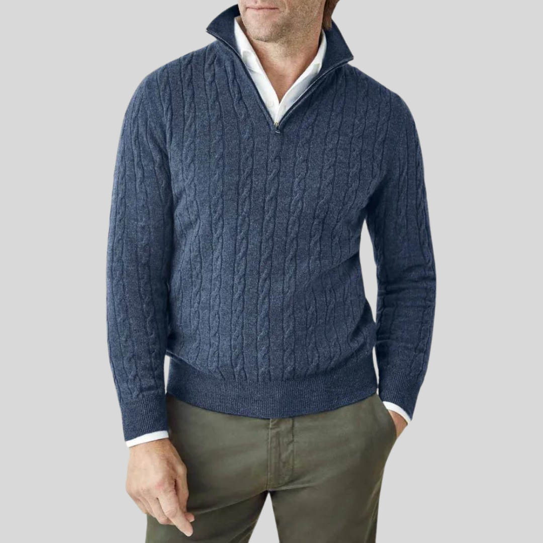 Luxe Cable Knit Zip Trui | Jaap