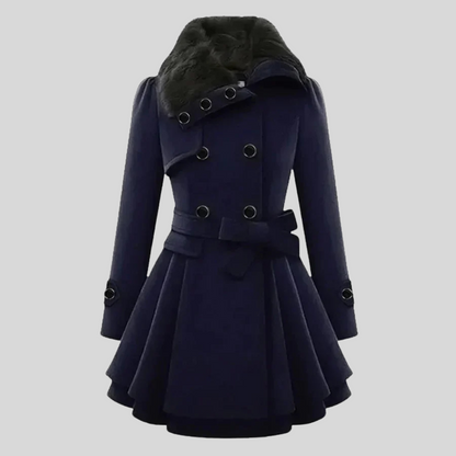 Elegante Winterjas Dames Met Bontkraag | Olivia