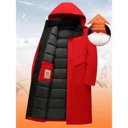 Herenparka lange winterjas met capuchon | Tuur