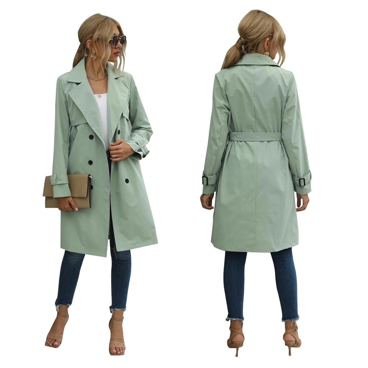 Nina | Stijlvolle Herfst Trenchcoat Jas Dames