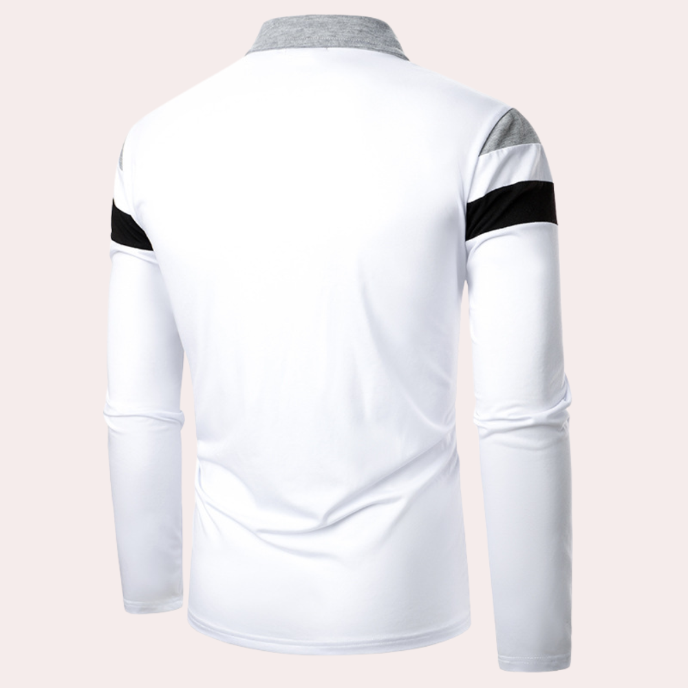 Comfortabel poloshirt met rits voor heren | Cor