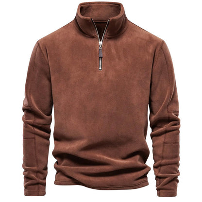 Romain | Fleece sweater met rits voor heren