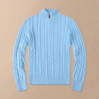 Luxe cable knit trui voor heren | Giel