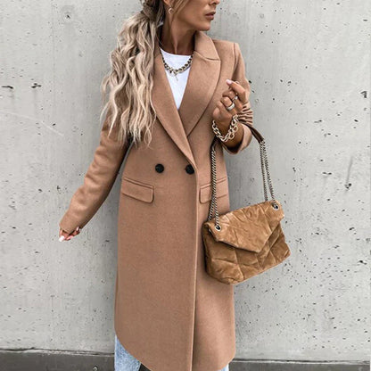 Amira | Lange kasjmier trenchcoat