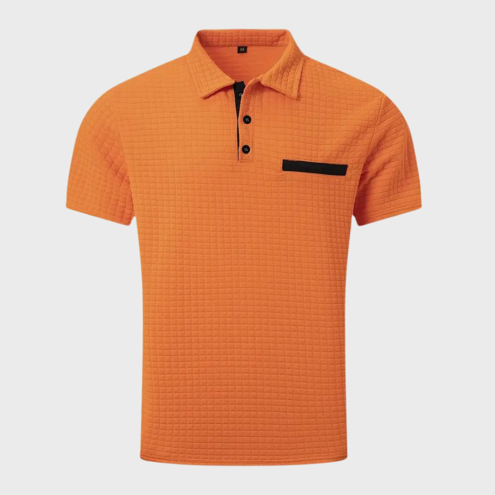 Fabrizio | Casual polo met geruit motief