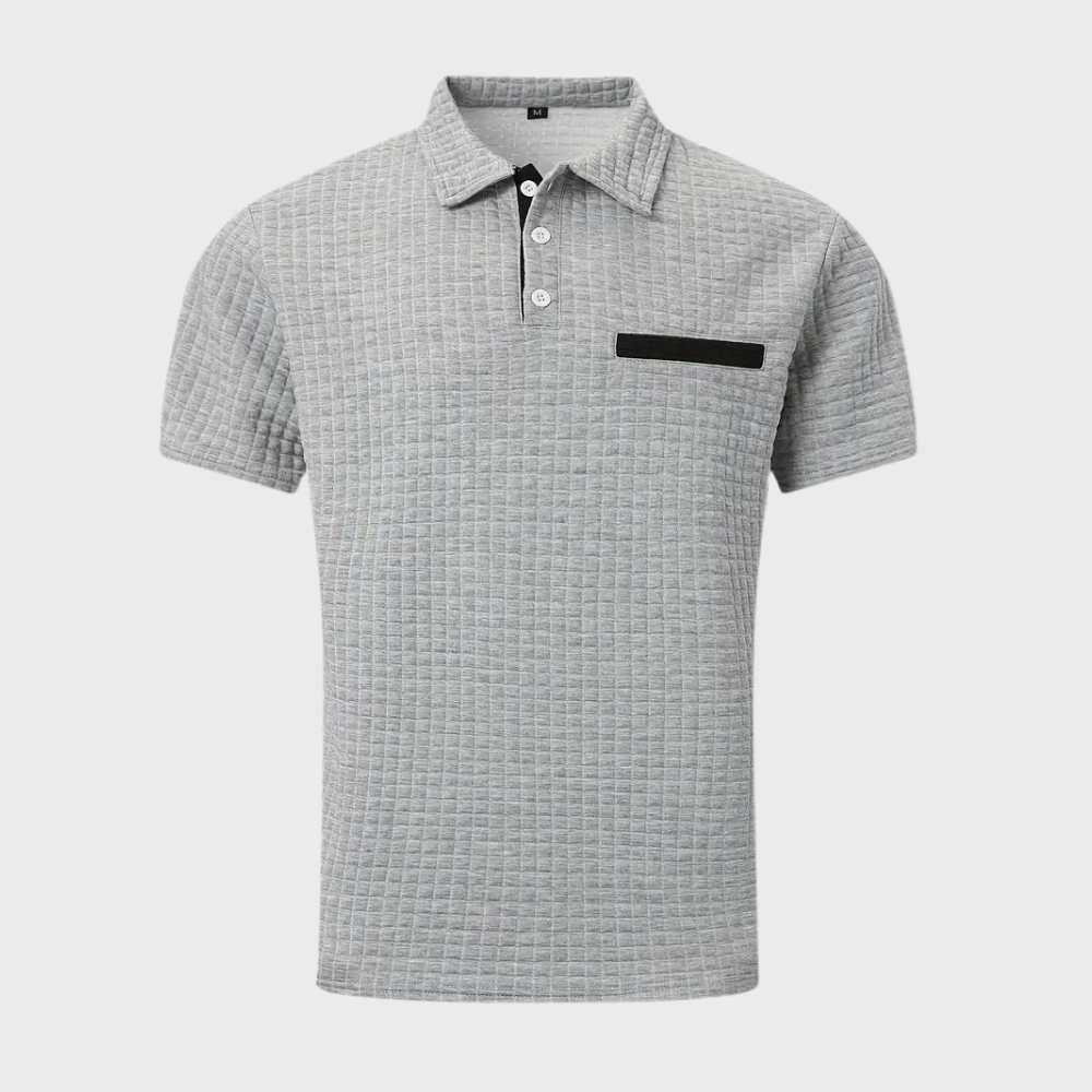 Fabrizio | Casual polo met geruit motief