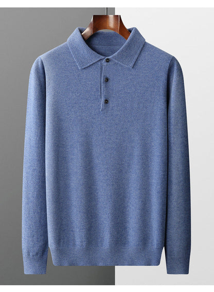 Poloshirt met knopen 100% kasjmier | Noud