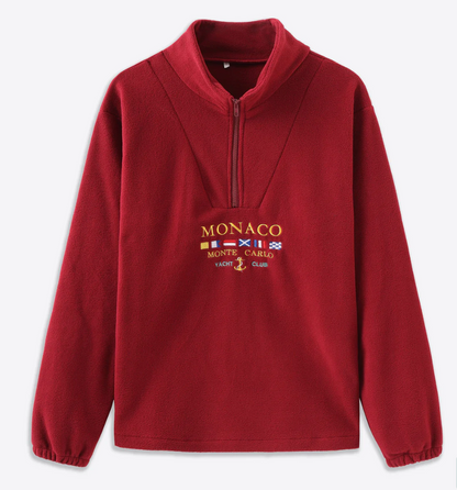 Edouard | Old money Monaco yacht club halfzip sweater