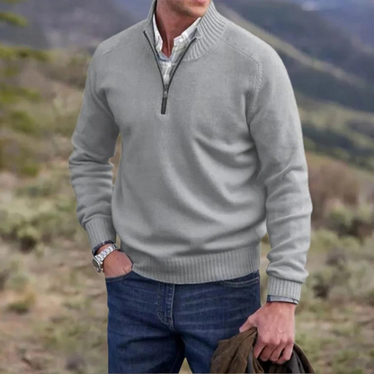 Sebastiaan | Half zip sweater voor heren