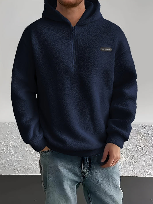 Zachte verdikte hoodie in effen kleur | Stefan