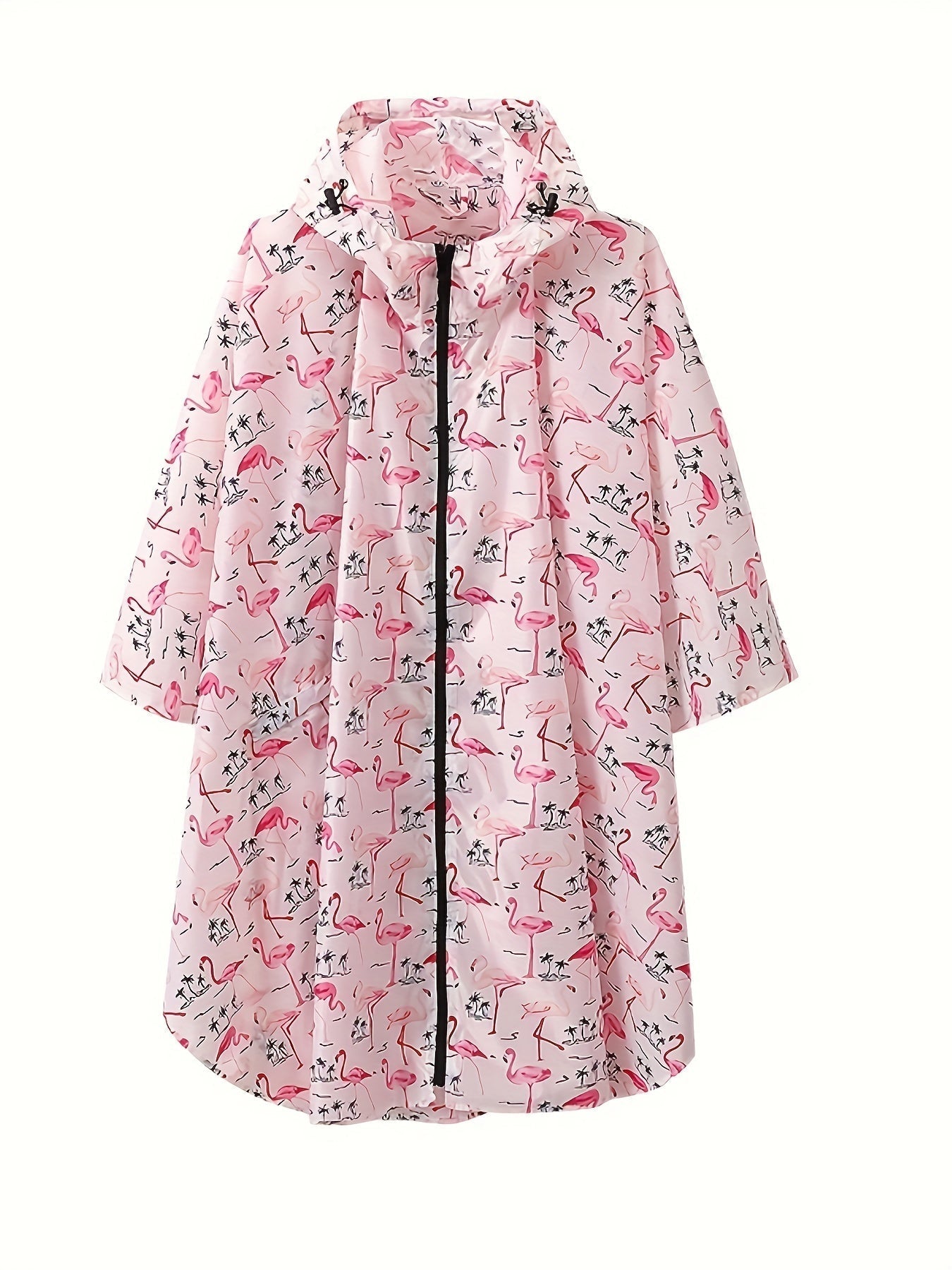 Flamingo regenponcho met capuchon | Lisa