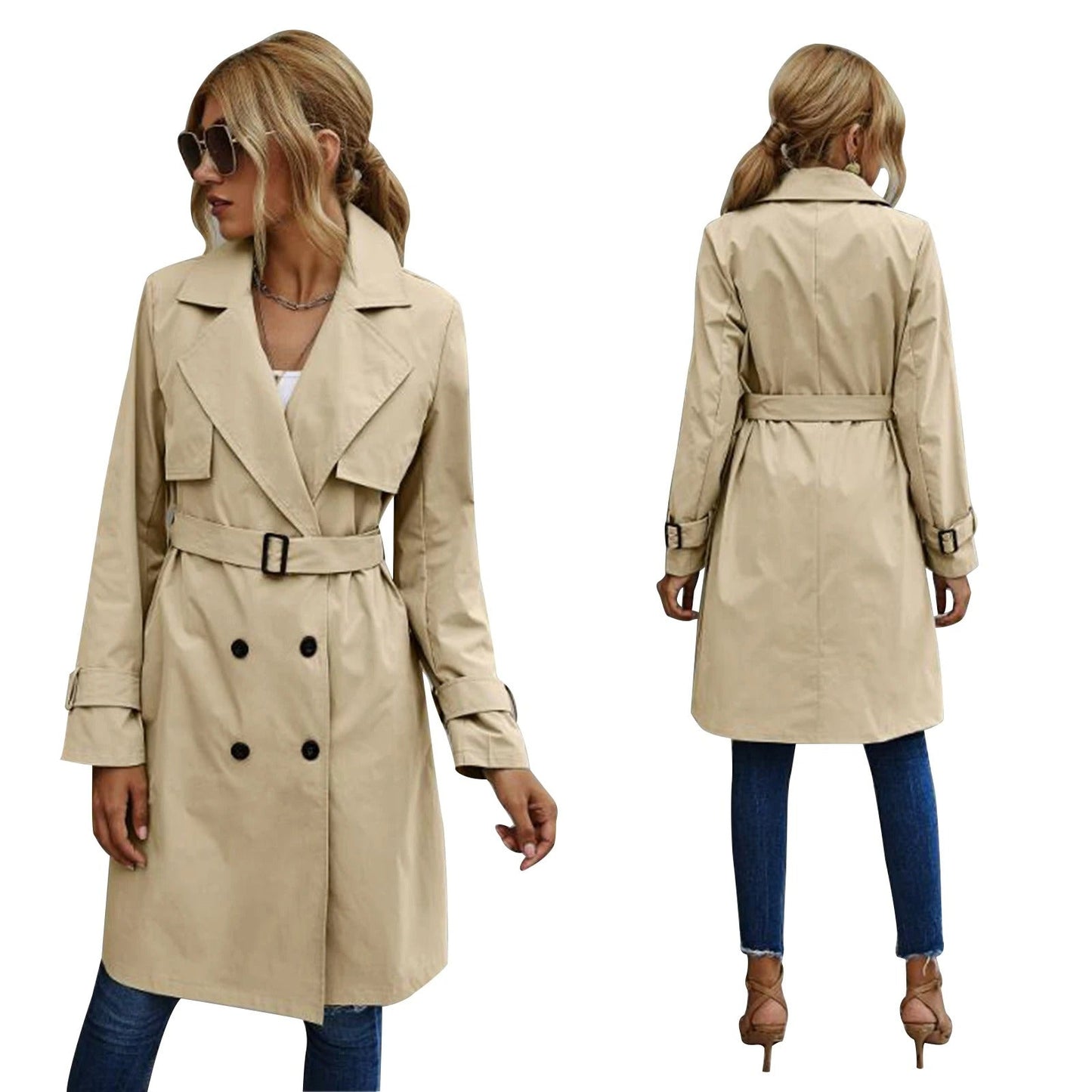 Nina | Stijlvolle Herfst Trenchcoat Jas Dames