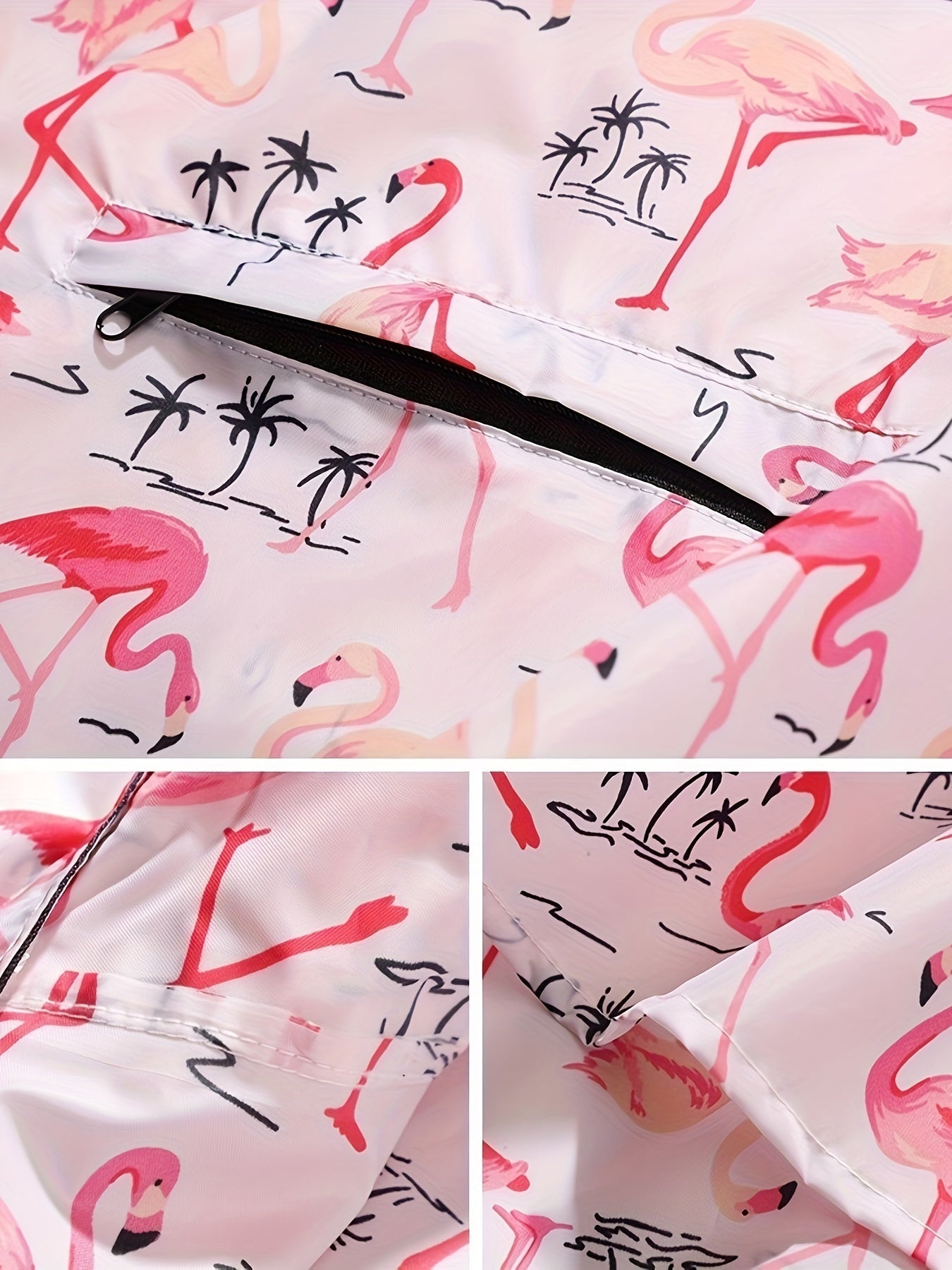 Flamingo regenponcho met capuchon | Lisa