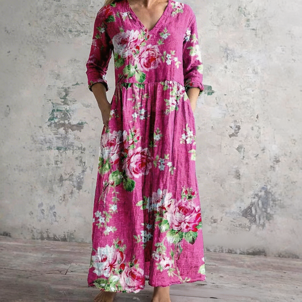 Lanora Printed Elegance Jurk