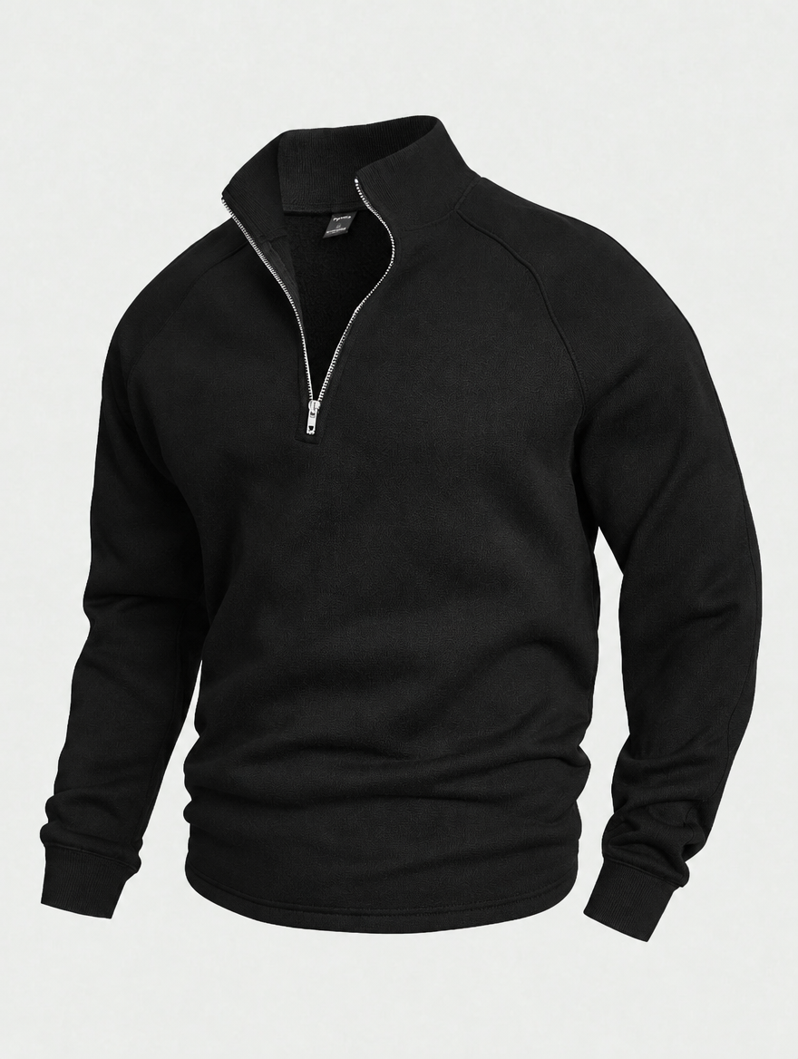 Heren Sweater met Halve Rits