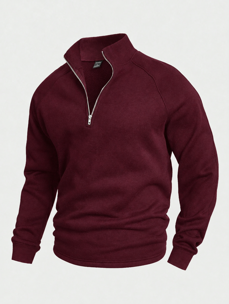 Heren Sweater met Halve Rits