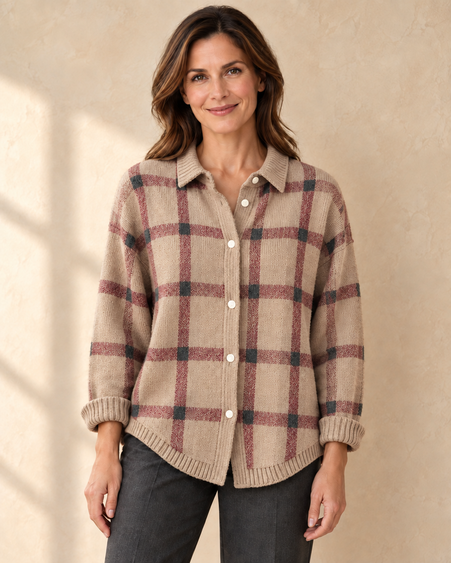 Dames Geruit Vest/Overshirt