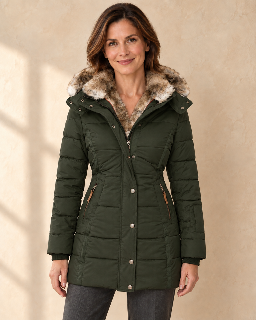 Dames Winterjas met Faux Fur Capuchon