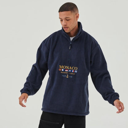 Edouard | Old money Monaco yacht club halfzip sweater