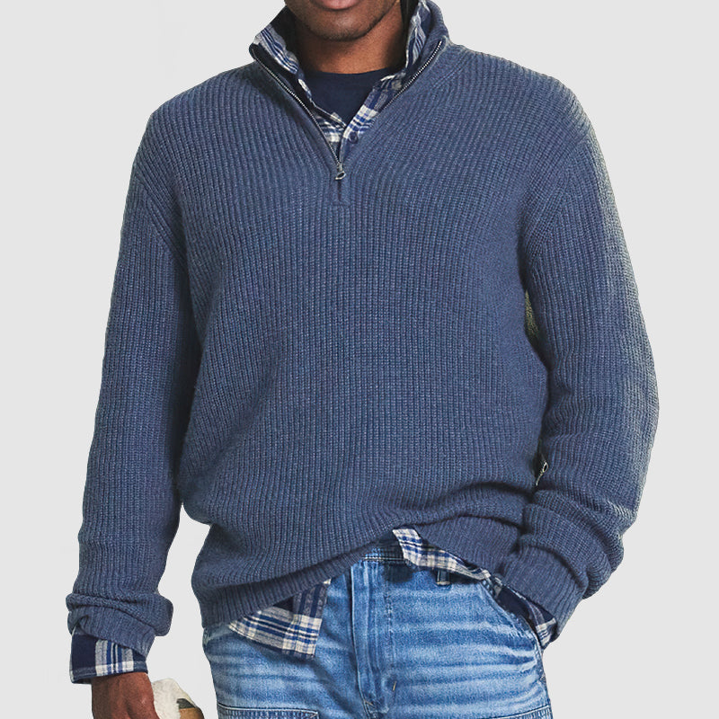 Marco | Casual heren sweater met rits