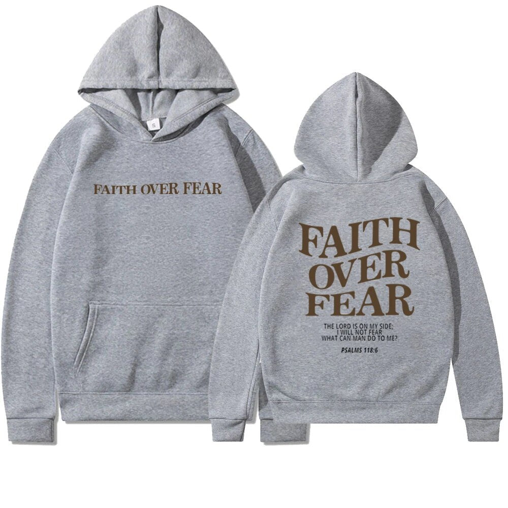 Comfortabele hoodie 'Faith over fear' | Lize