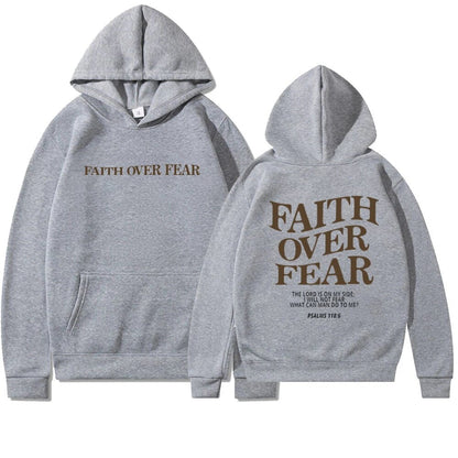 Comfortabele hoodie 'Faith over fear' | Lize