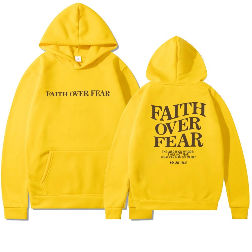 Comfortabele hoodie 'Faith over fear' | Lize